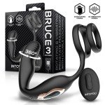 Bruce Masajeador Prostatico 360º y Doble Anillo con Vibracion